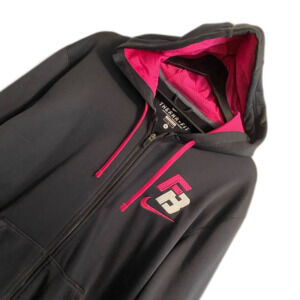 Nike L Therma-Fit Women's Black Hooded Football Hoodie, Athletic Full Zip